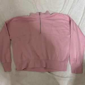 abercrombie kids Pink A&F Essentials Fleece Top